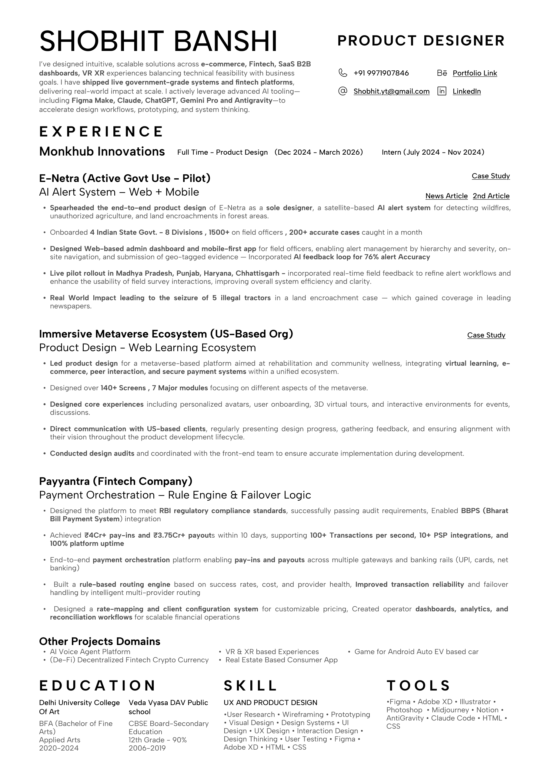 Shobhit Banshi Resume